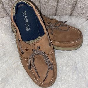 Sperry Lanyard boys Top siders boat shoes 6M